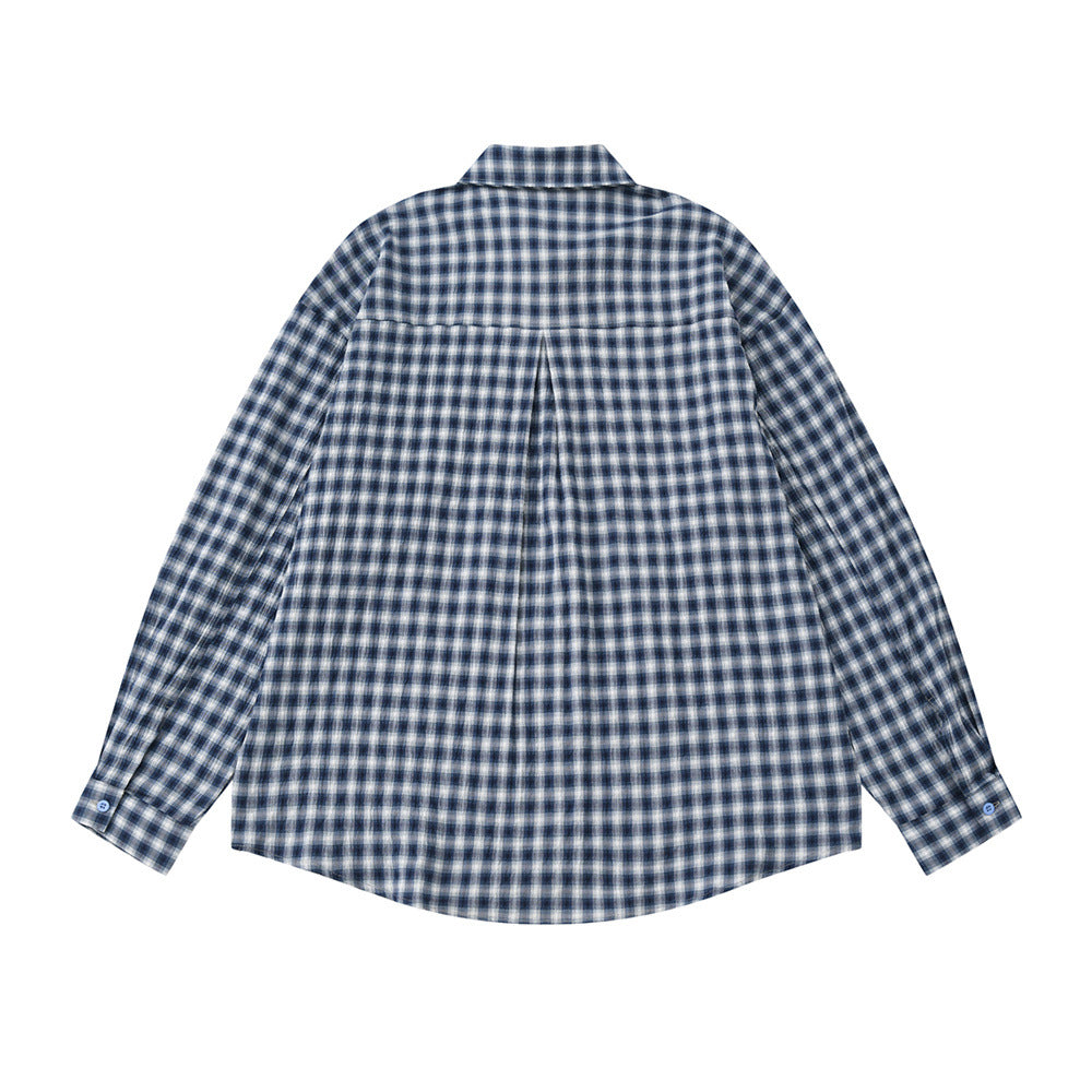 Men's Plaid Flannel Oversized Long-Sleeve Button-Down Shirt