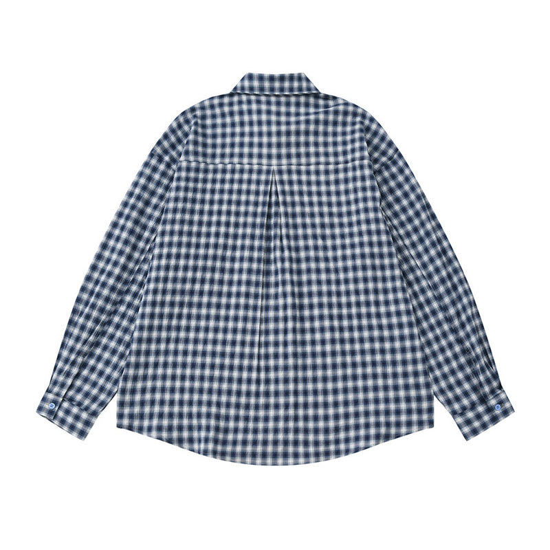 Men's Plaid Flannel Oversized Long-Sleeve Button-Down Shirt