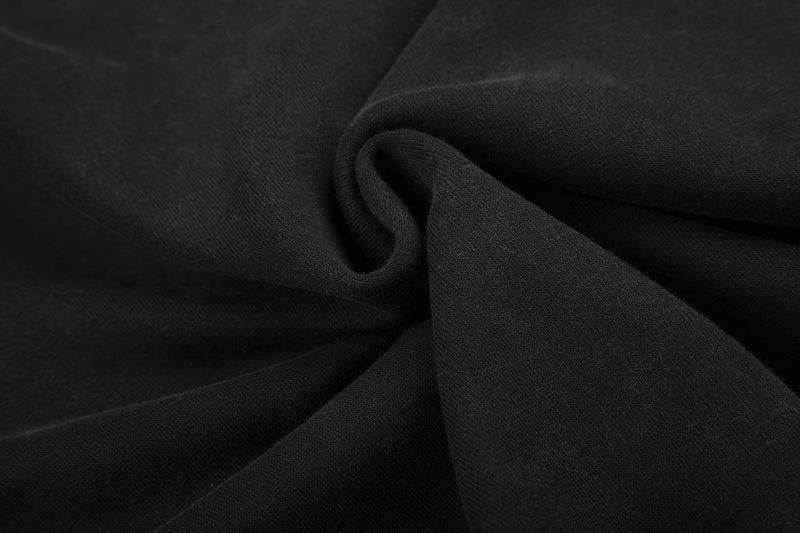 Hoodie zippé court à écussons graphiques vintage – Noir délavé