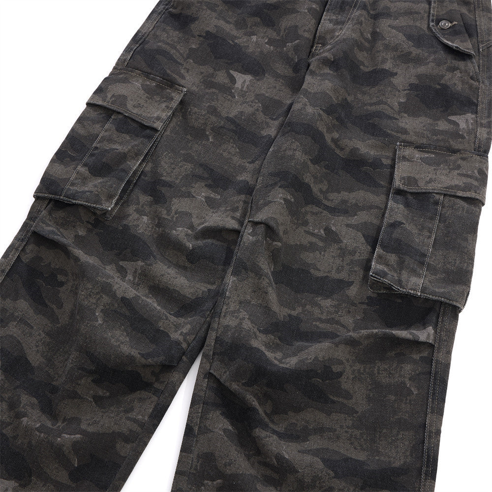 Cargohose für Herren – Loose Fit, weites Bein, Camouflage und Denim mit mehreren Taschen