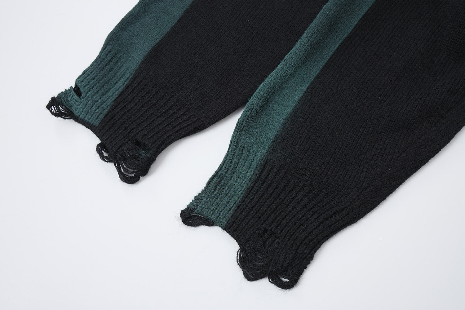 Pull en maille rayé et délavé – Col rond oversize, streetwear vintage américain