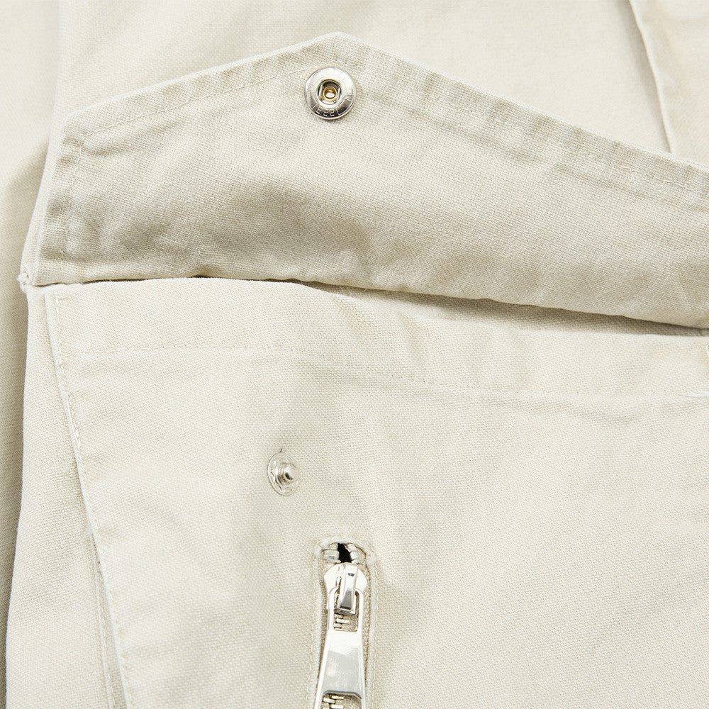 Men's Cargo Bomber Jacket with Multi-Pocket Stand Collar, Relaxed Fit