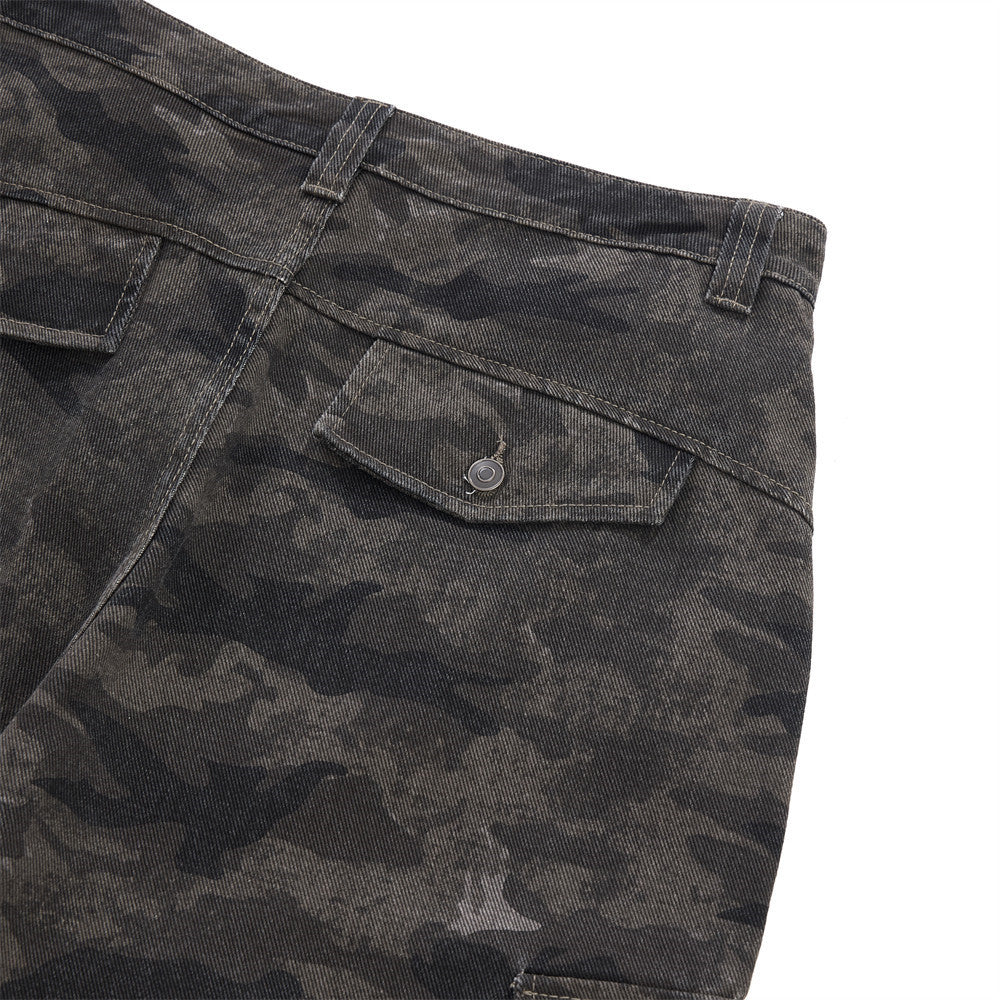 Cargohose für Herren – Loose Fit, weites Bein, Camouflage und Denim mit mehreren Taschen