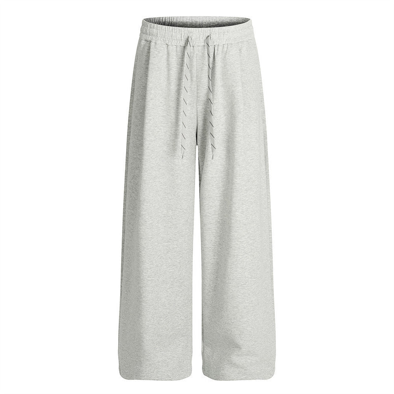 Pantalon de survêtement homme à jambes larges – Coupe ample, taille élastique, coloris uni