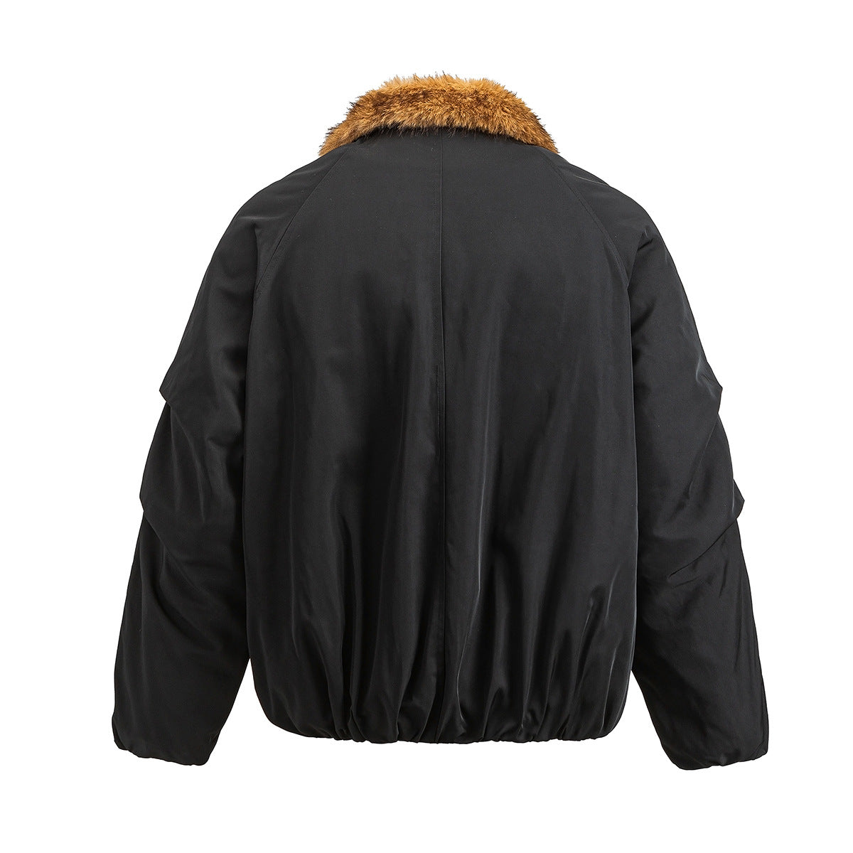 Faux Fur Collar Padded Bomber Jacket – Oversized Winter Puffer