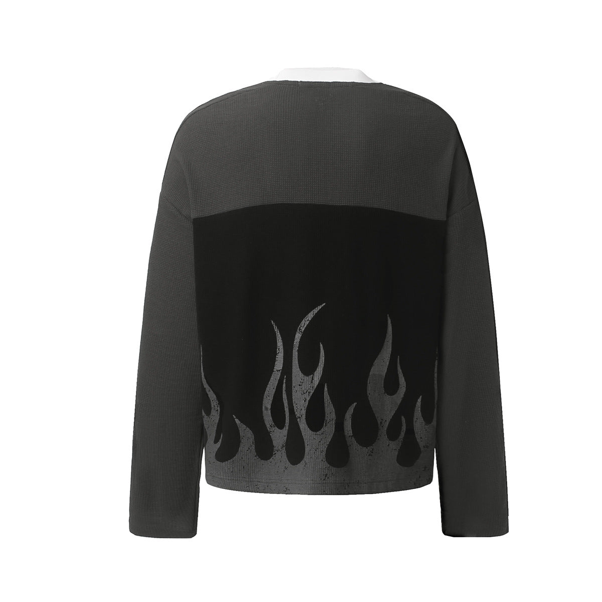 GLFSMADE 87 Flame Print Long Sleeve Graphic Shirt – Racing Streetwear Top