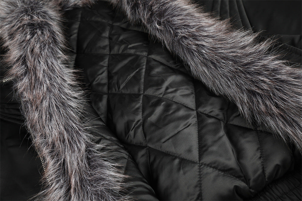 Faux Fur Collar Padded Bomber Jacket – Quilted Stitch Detail Men's Winter Coat