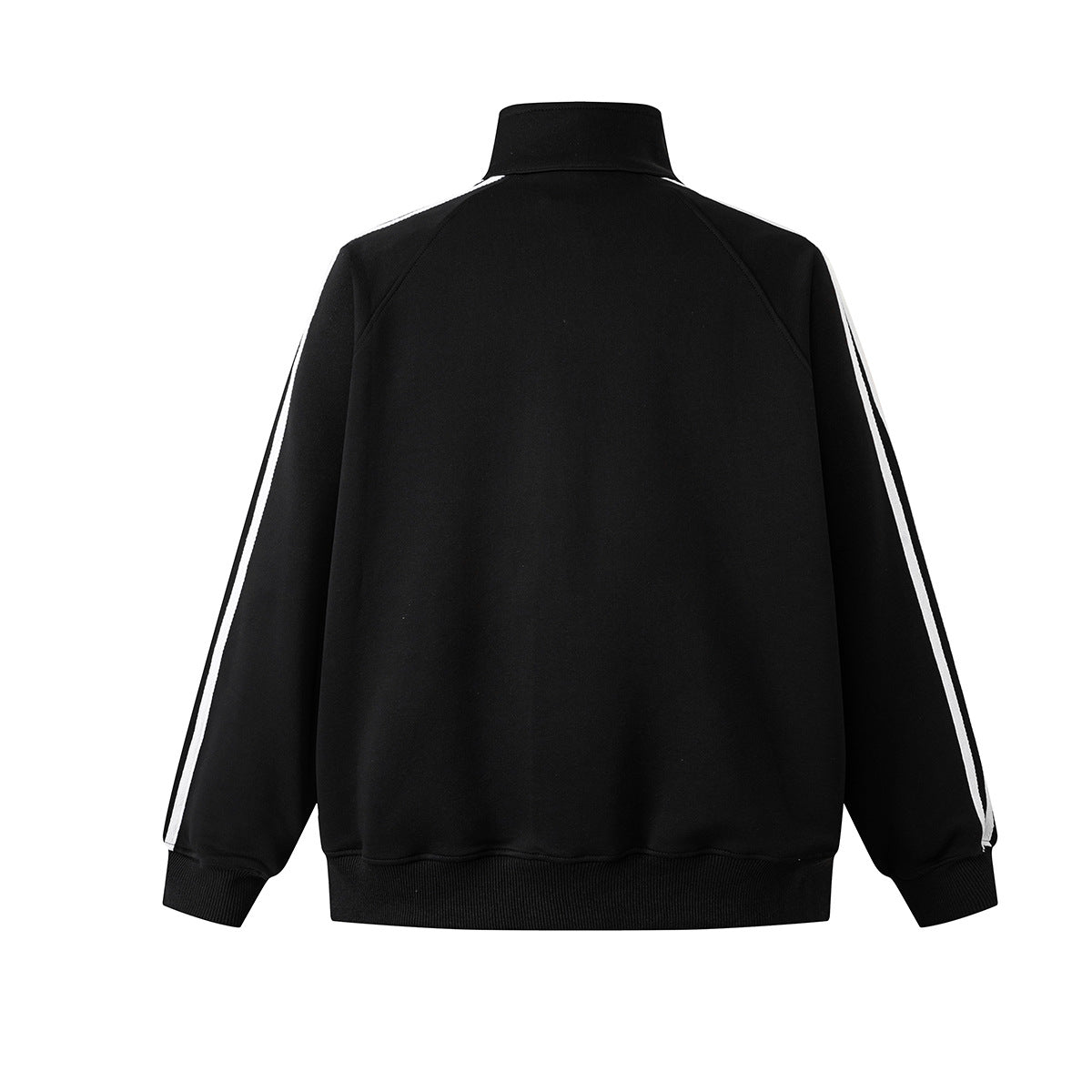 Ensemble veste de survêtement rétro à trois bandes et pantalon large avec écusson brodé