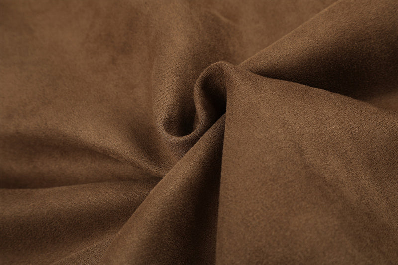 Veste zippée à capuche 2-en-1 – Extérieur effet daim et doublure polaire léopard