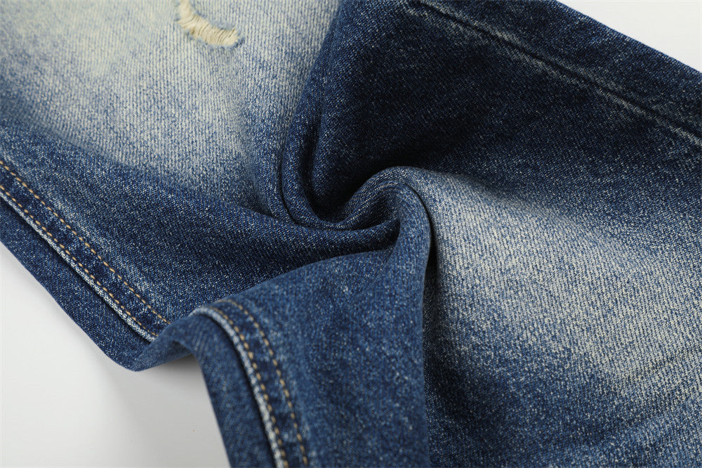 Wide Leg Distressed Jeans – Men's Vintage Wash Flare Denim Pants