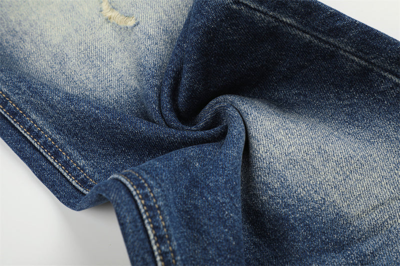 Wide Leg Distressed Jeans – Men's Vintage Wash Flare Denim Pants