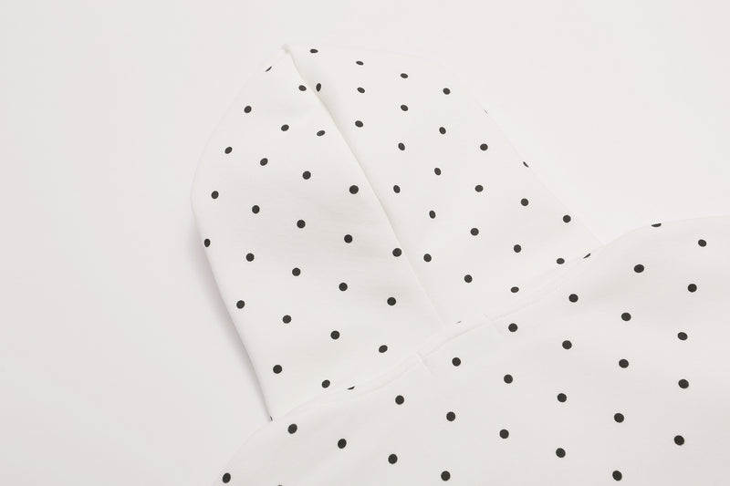 Punktierter Zip-Hoodie mit Street-Grafikprint und seitlichen Streifendetails