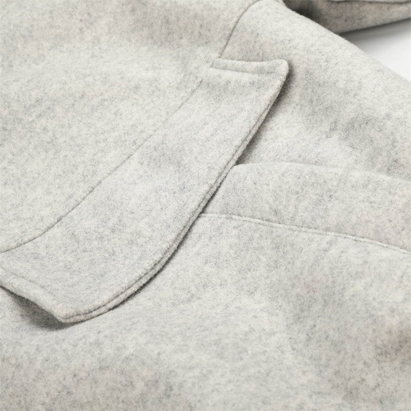 Men's Wool-Blend Sherpa-Lined Stand Collar Bomber Jacket