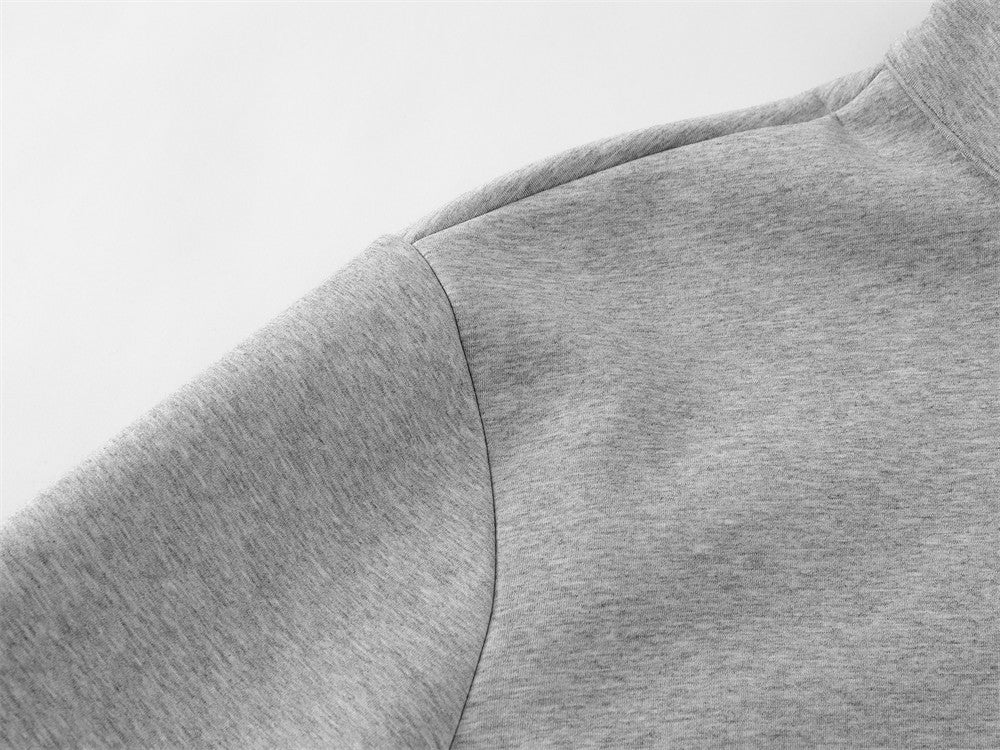 Sweat-shirt homme à col montant et quart de zip – Coupe oversize