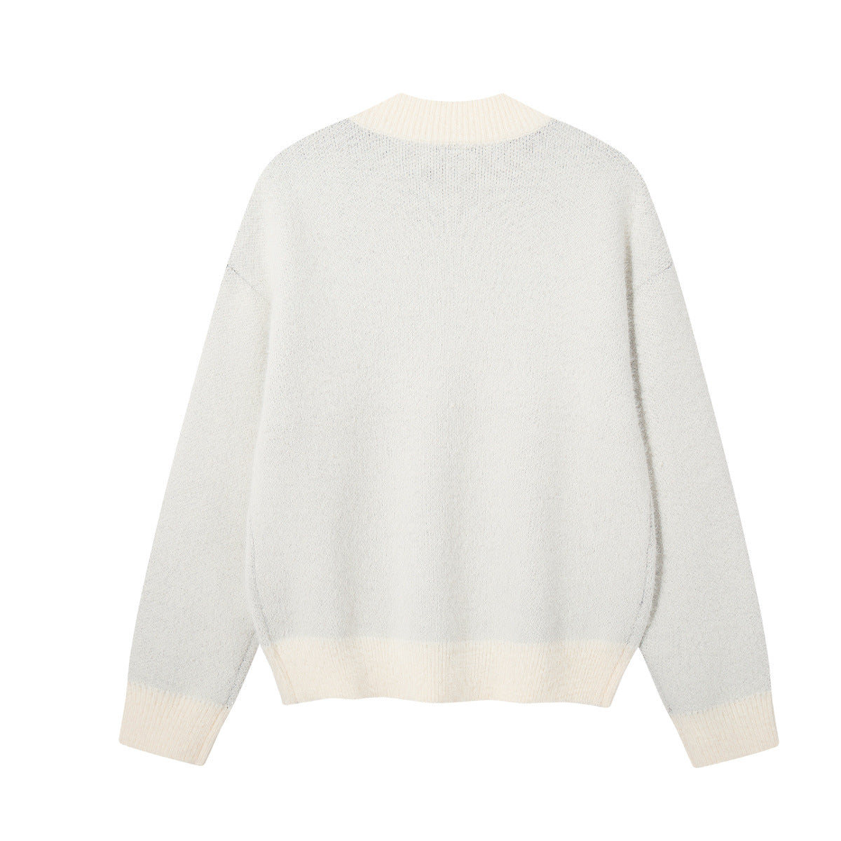 Ram Jacquard Crew Neck Knit Sweater – Oversized Streetwear Pullover