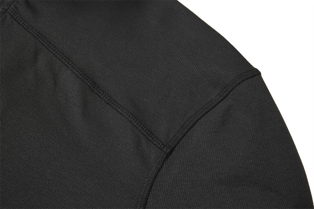 Men's Quarter-Zip Mock Neck Long Sleeve Shirt