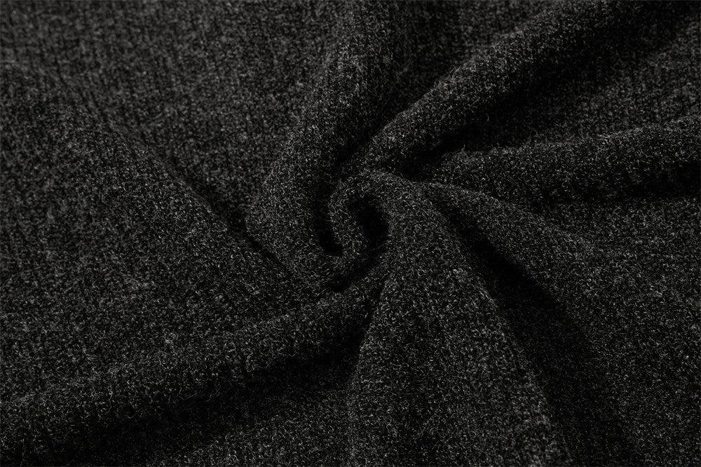 Men's Ribbed Knit Henley Sweater – Long Sleeve, Relaxed Fit