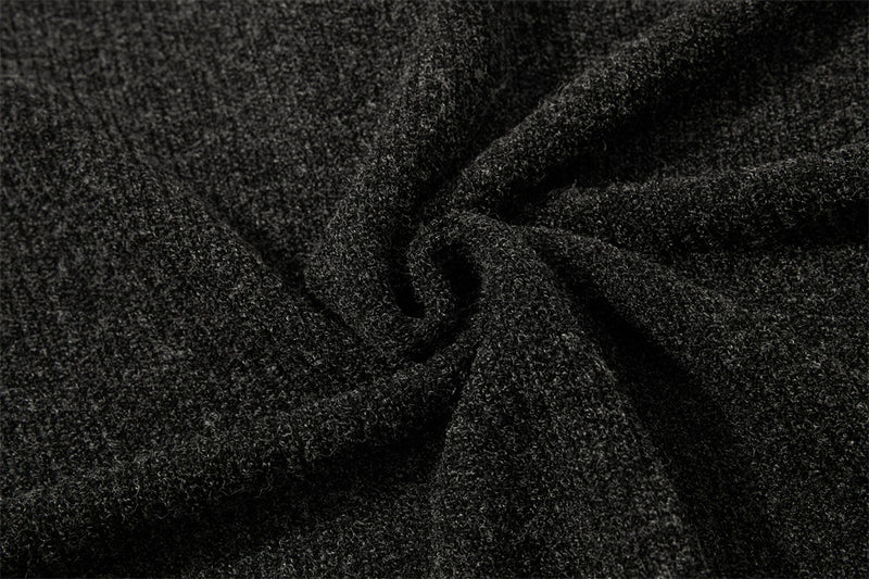Men's Ribbed Knit Henley Sweater – Long Sleeve, Relaxed Fit