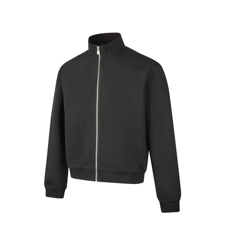 Mock Neck Full-Zip Sweatshirt Jacket – Relaxed Fit Fleece Zip-Up