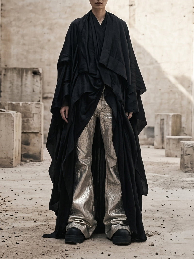 Jean flare métallisé doré – Pantalon en denim large à pattes d’éléphant