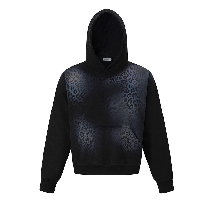 Hoodie oversize à imprimé léopard dégradé – Sweat streetwear homme et femme
