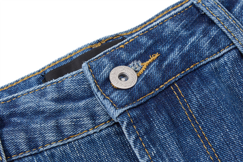 Men's Washed Distressed Flare Jeans – Wide Leg Relaxed Fit Denim