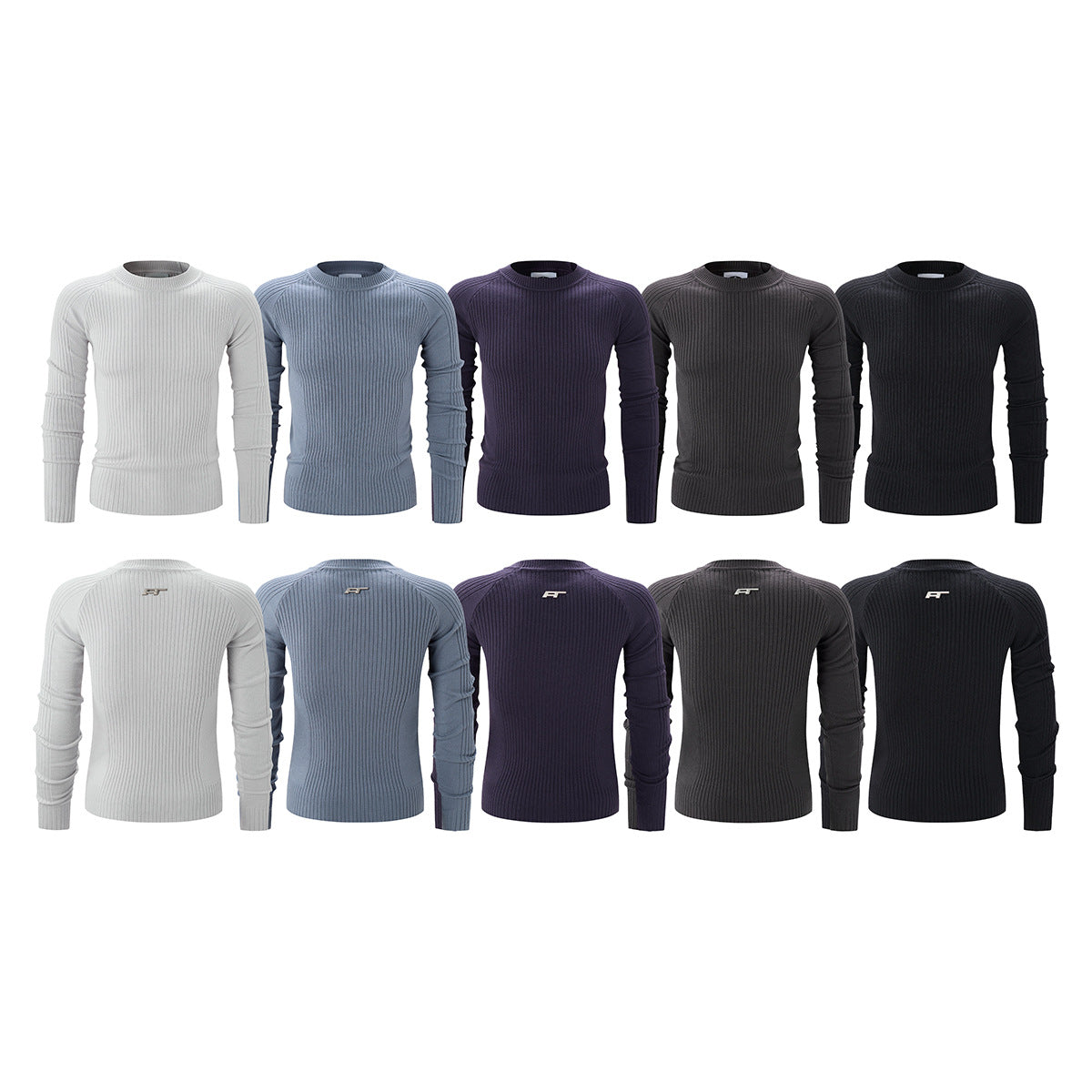 Men's Slim-Fit Ribbed Knit Crewneck Sweater