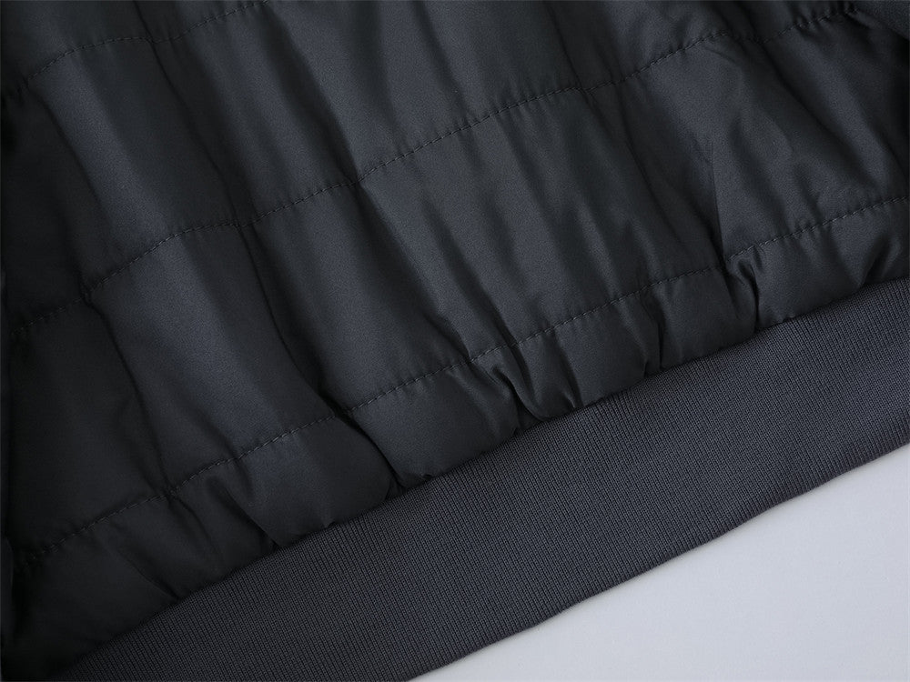 Blouson bomber pour homme à double zip et patte boutonnée – Gris