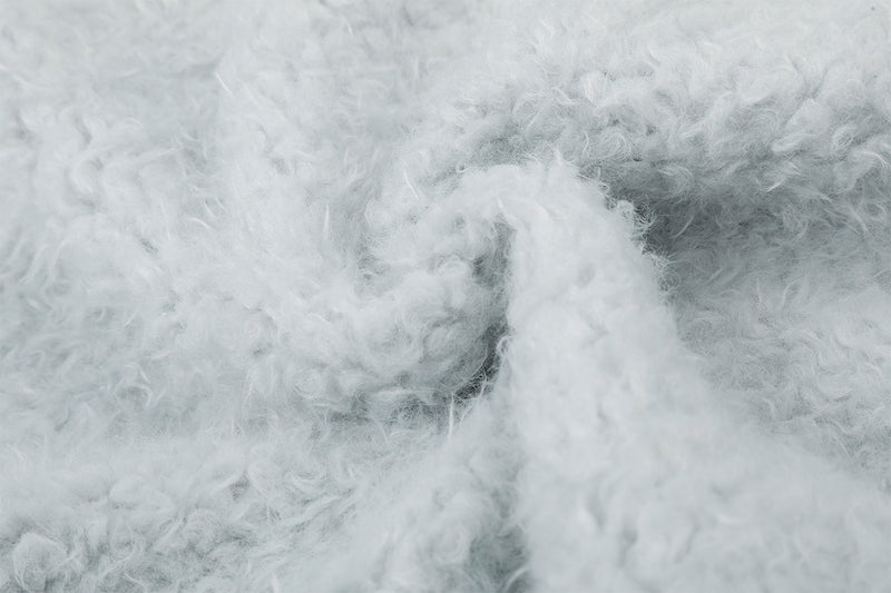 Veste bomber sherpa à capuche moelleuse avec bordure en fausse fourrure