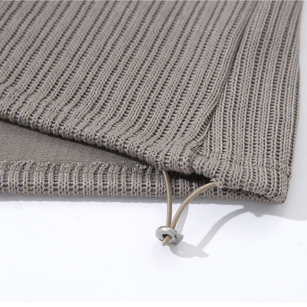 Men's Long Sleeve Collared Shirt – Ribbed Texture Oversized Polo