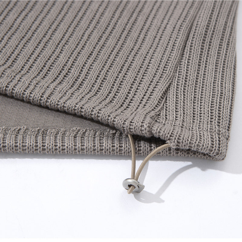 Men's Long Sleeve Collared Shirt – Ribbed Texture Oversized Polo