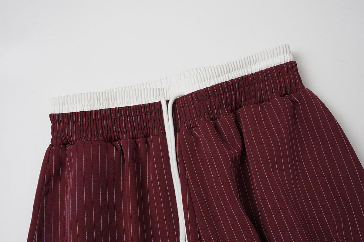 Baggy-Hose mit Nadelstreifen und weitem Bein – Lockere Streetwear-Hose