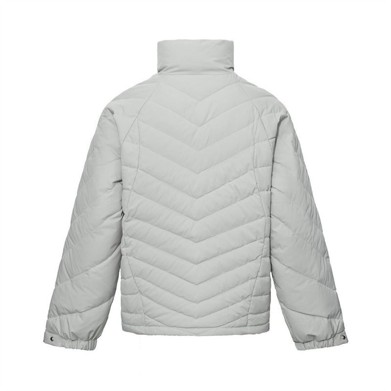 Herren-Pufferjacke mit lockerer Passform und Steppmuster – Stehkragen