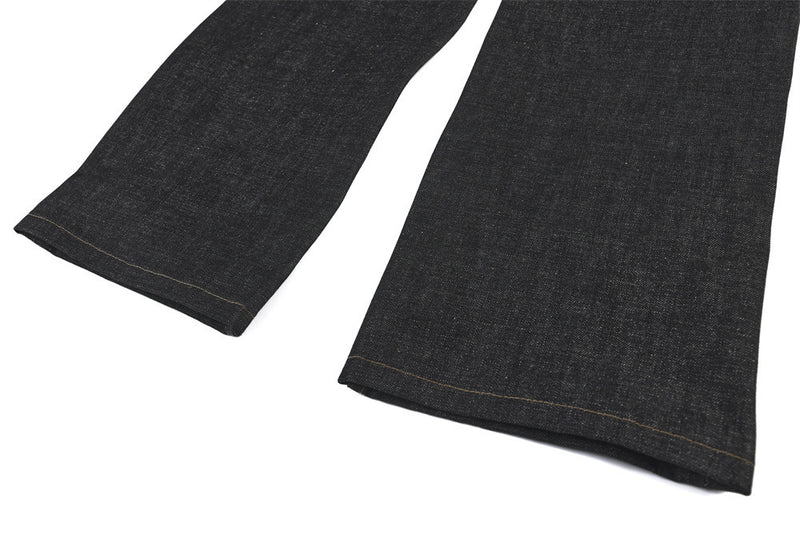 Baggy Black Jeans Men's Wide-Leg Denim with Leopard Print Pockets & Charm Detail