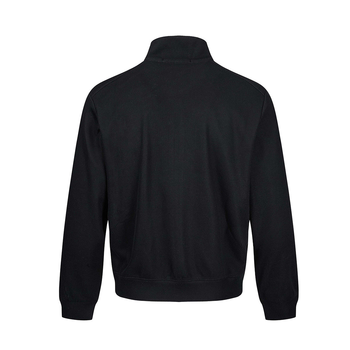 Veste homme côtelée zippée à col montant – Style sportswear vintage délavé