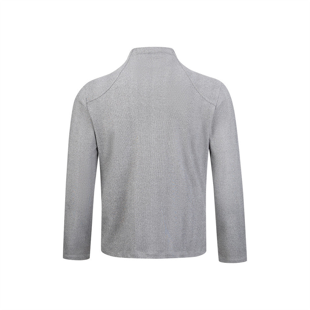 Men's Slim-Fit Full-Zip Mock Neck Knit Jacket – Long Sleeve Sport Cardigan
