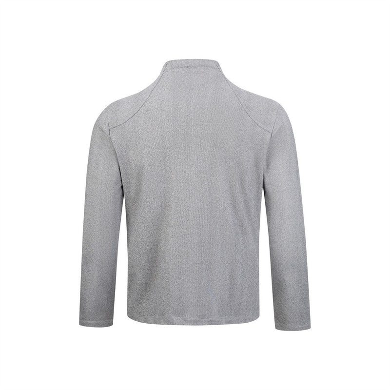 Men's Slim-Fit Full-Zip Mock Neck Knit Jacket – Long Sleeve Sport Cardigan