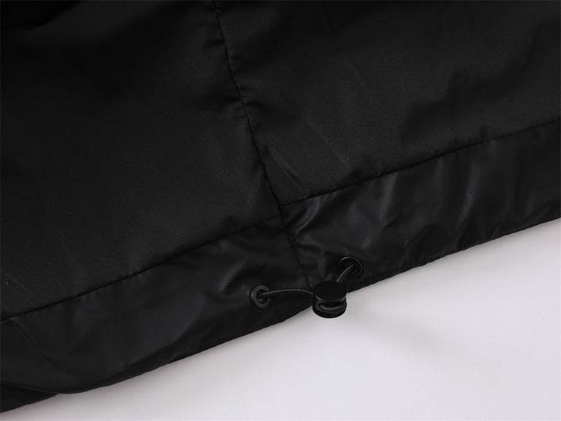 Doudoune noire à capuche pour homme – Coupe oversize, matelassage et duvet