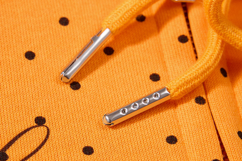 Sweat à capuche zippé anime – Sweat court à pois avec illustration d’ange