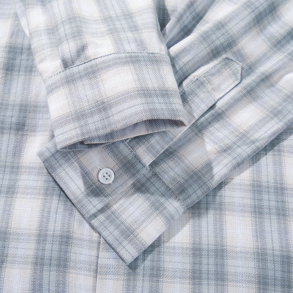 Retro Plaid Long-Sleeve Shirt – Oversized Relaxed Fit