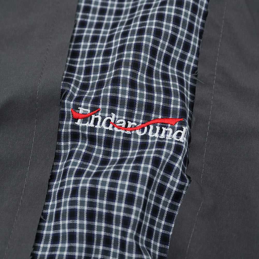 Men's Plaid Patchwork Long Sleeve Button-Up Shirt – Faux Two-Piece Oversized Fit