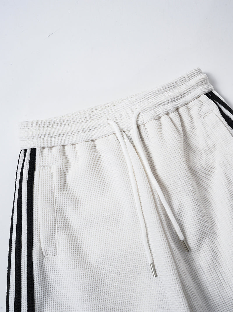 Retro-Soccer-Trainingsjacke & Wide-Leg-Trainingshose – Stickabzeichen, Streifen