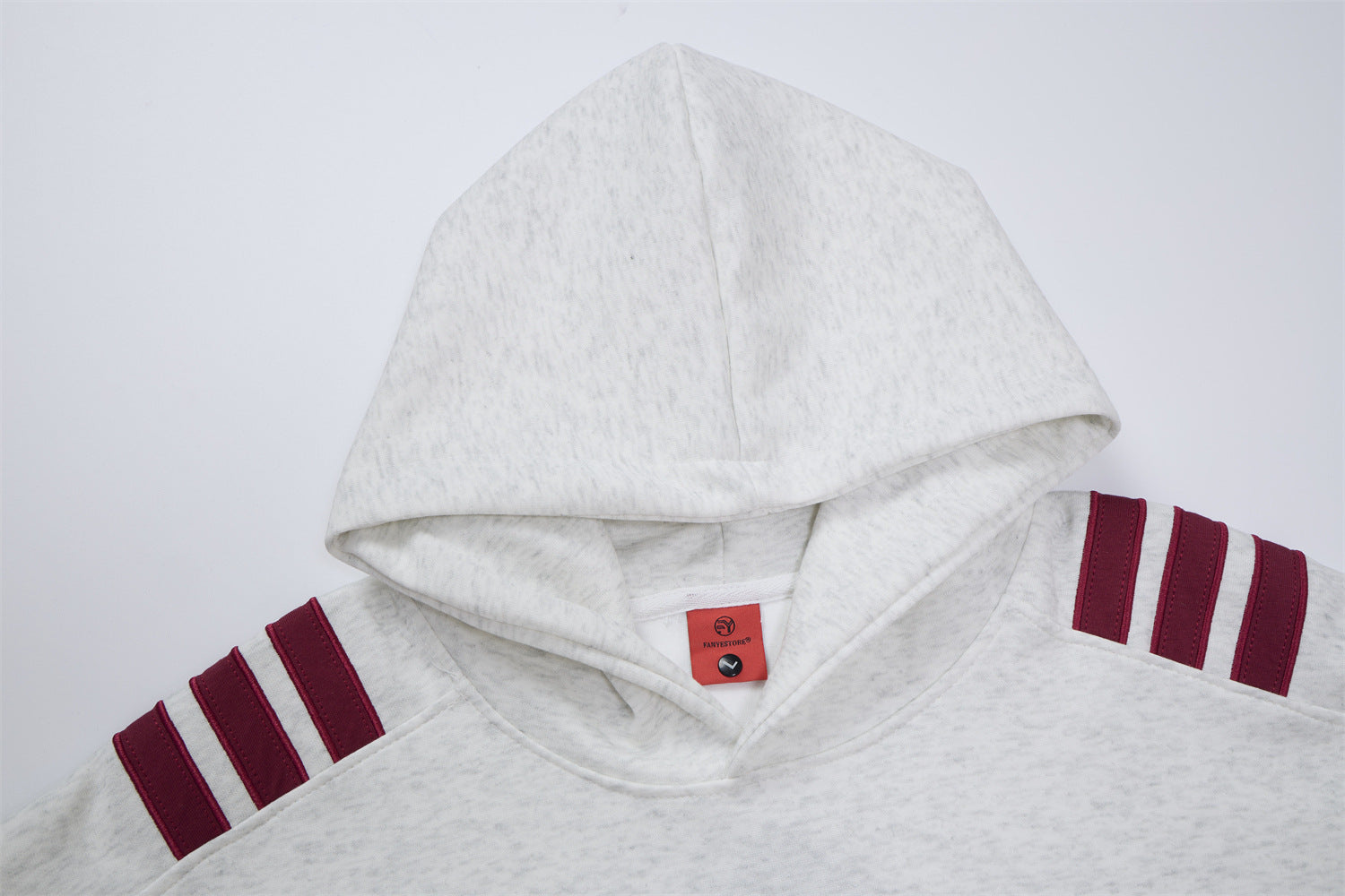 Sweat à capuche oversize à patch étoile et rayures contrastantes aux épaules