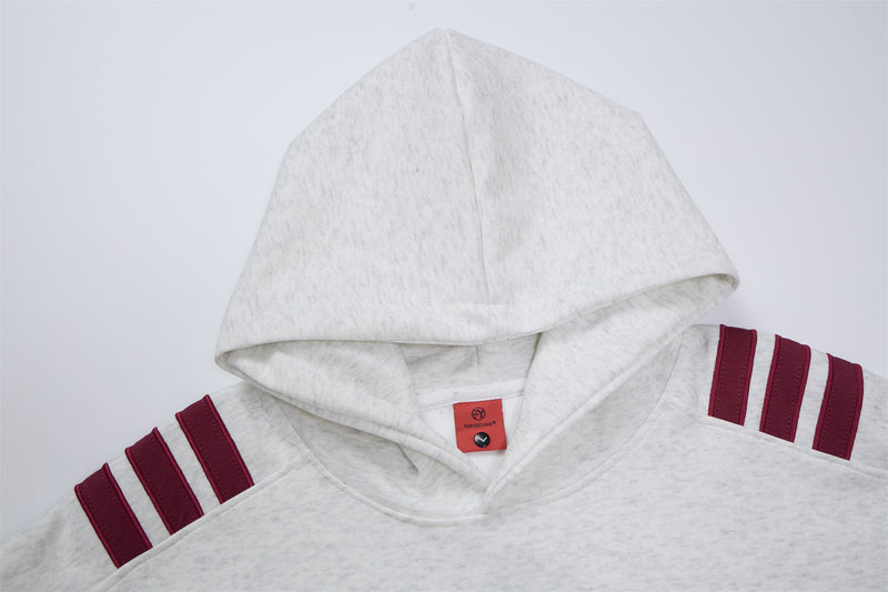 Sweat à capuche oversize à patch étoile et rayures contrastantes aux épaules