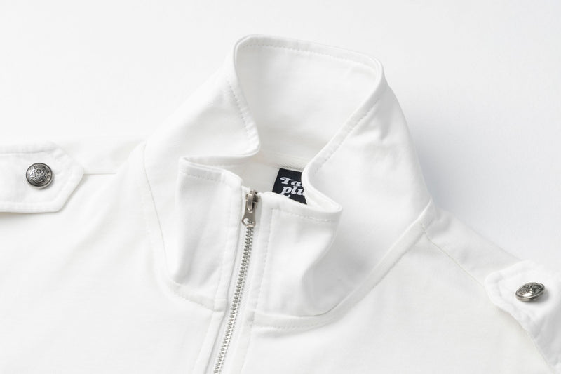 Chemise légère à manches longues, col montant, demi-zip, imprimé partition et chaîne