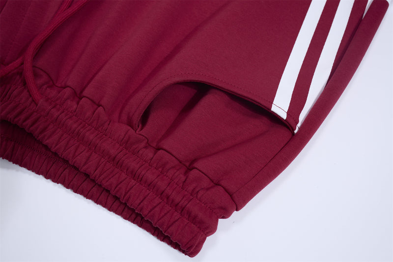 Wide Leg Sweatpants with Stripe & Mellifluous Graphic Print