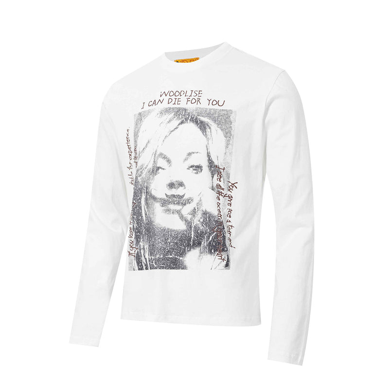 Langarmshirt mit Grafikprint, Street-Rock-Porträt und Rundhalsausschnitt