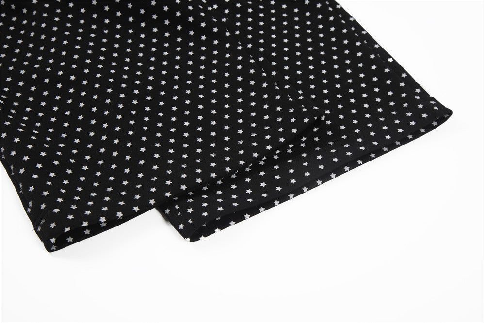 Polka Dot Wide-Leg Pants – Women's Relaxed Fit Drawstring Casual Trousers