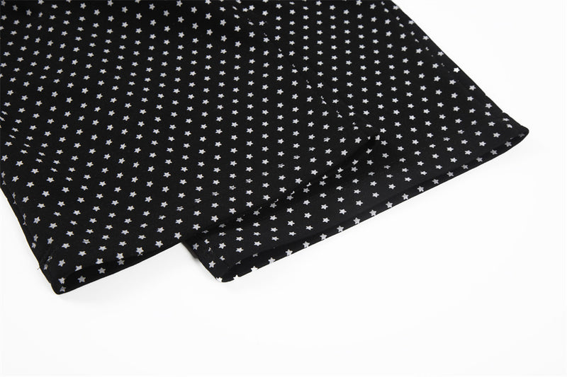 Polka Dot Wide-Leg Pants – Women's Relaxed Fit Drawstring Casual Trousers