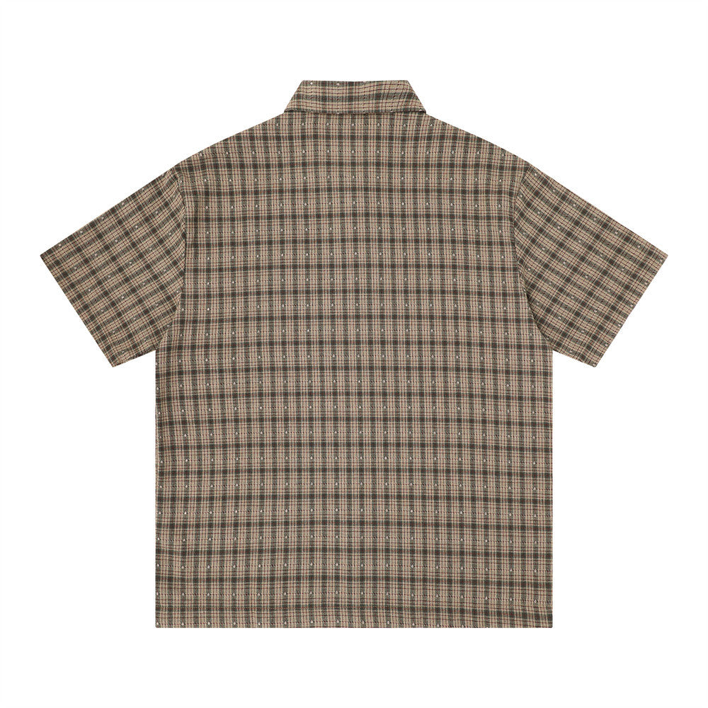 Plaid Check Short Sleeve Shirt – Oversized Relaxed Fit